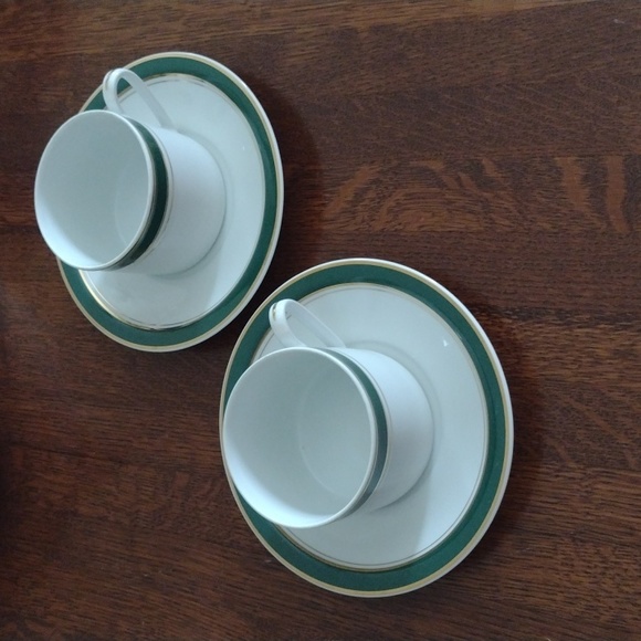 Crown Porcelain Prestige Other - Vintage Crown Porcelain Prestige Demitasse Tea Cup Saucers